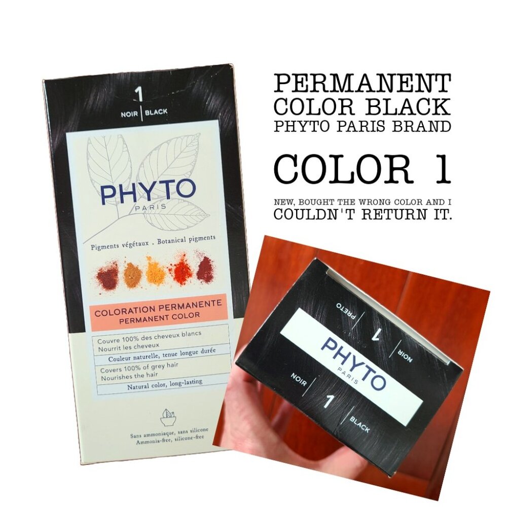 Phyto Paris Permanent Hair Color - Black (No. 1) - New